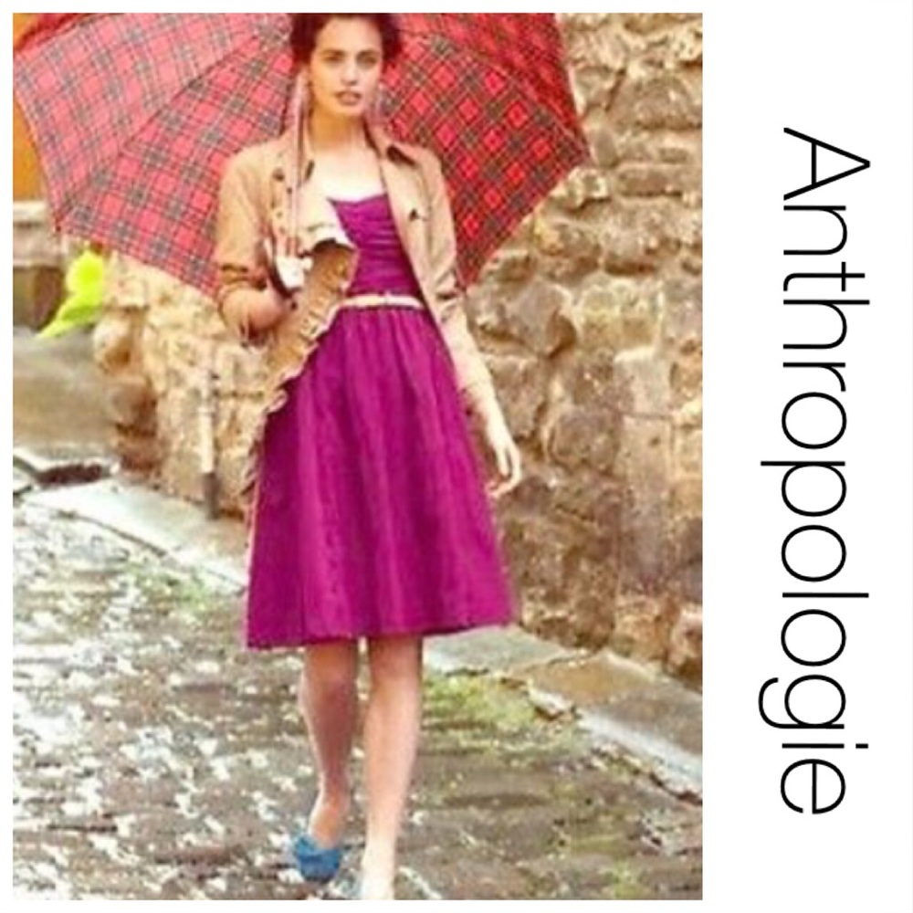 Anthropology HD in Paris Fuchsia Corduroy Dress  2